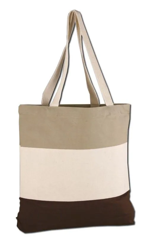 Wholesale Heavy Canvas Tote Bags Tri-Color