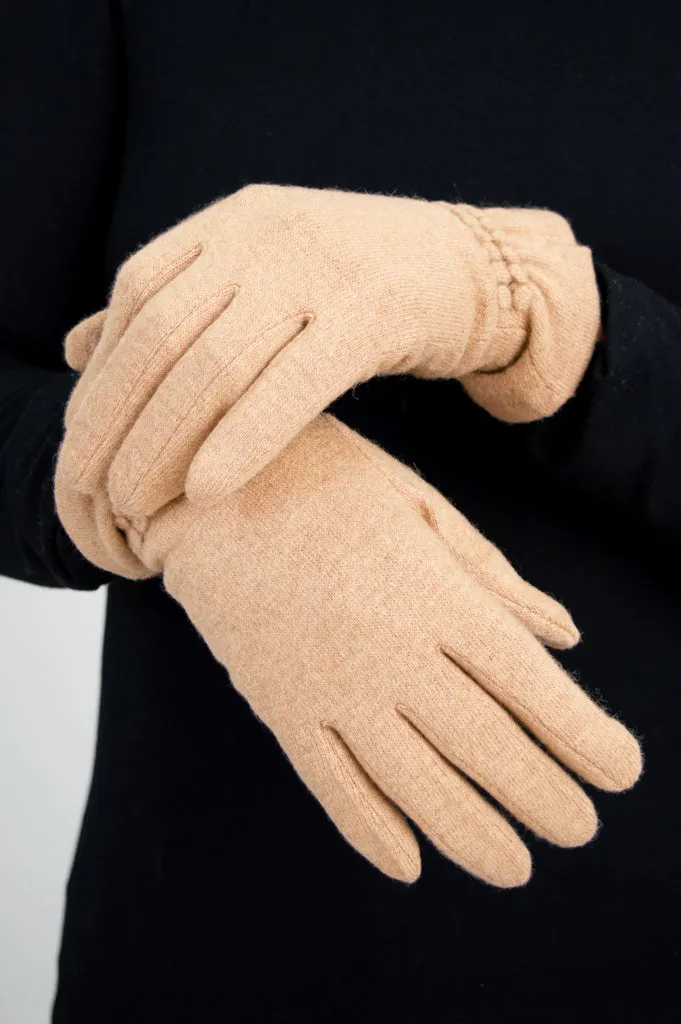 Wool Gloves, Beige