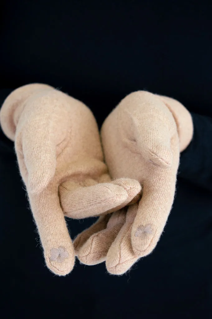 Wool Gloves, Beige