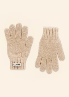 Wool gloves, sand